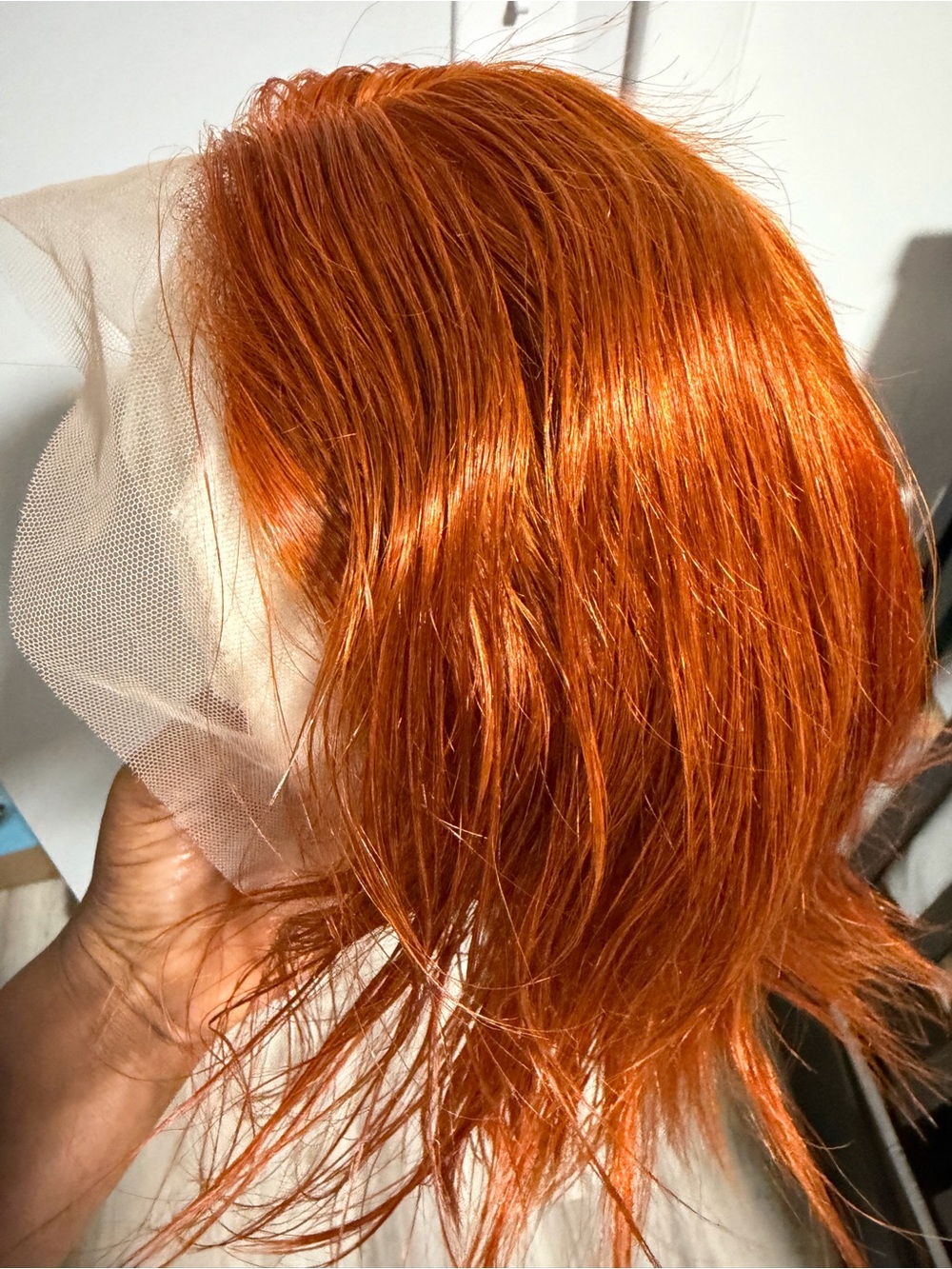 Vibrant Copper Orange Lace Front Wig - Women Hair